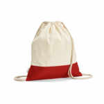 Sacochila em algodão colorido e algodão cru