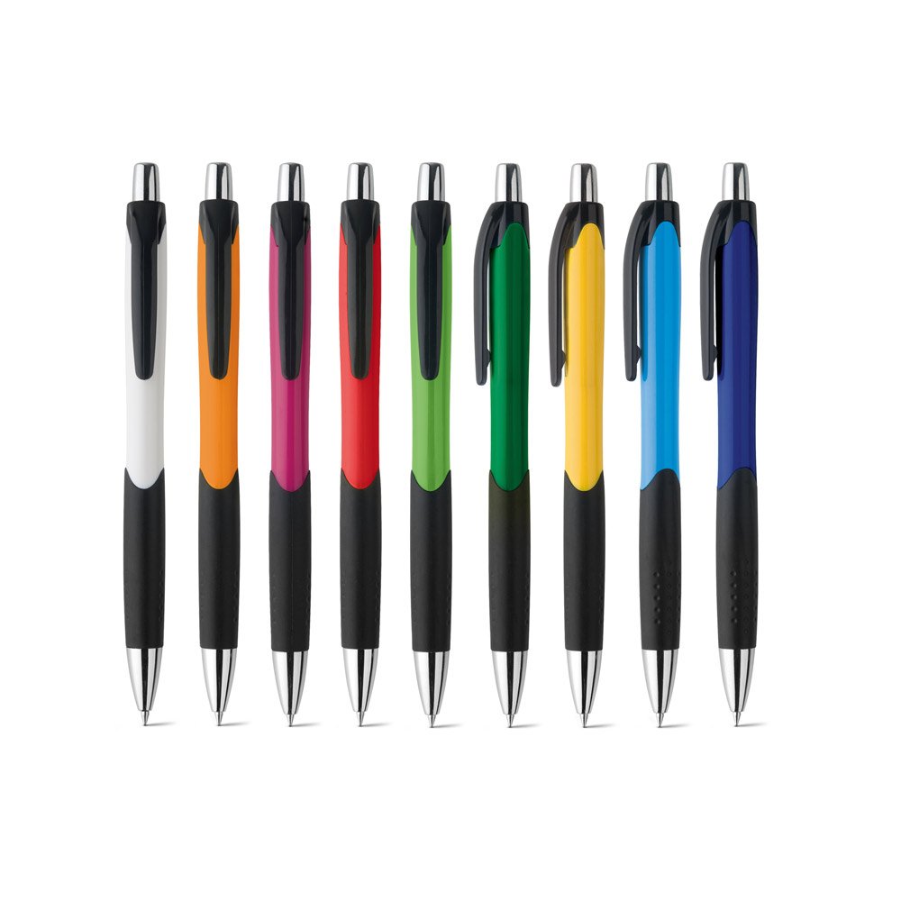 51256_set Esferográfica em ABS com acabamento brilhante e escrita em azul - Imagem 1