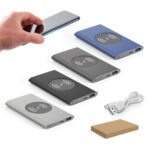 Bateria portátil com carregador por indução em alumínio 100% reciclado e capacidade de 4.000 mAh