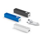 Bateria portátil em alumínio com capacidade de 2.200 mAh