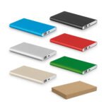 Bateria portátil slim em alumínio com capacidade de 4.000 mAh