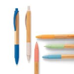 Esferográfica em bambu com clipe