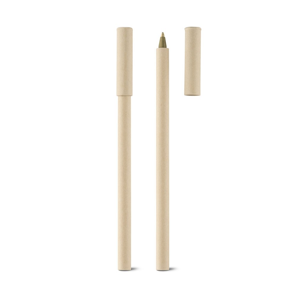 91290_set Esferográfica em papel kraft com tampa em papel kraft - Imagem 1