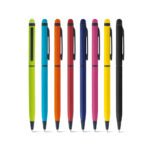 Esferográfica em alumínio com escrita em azul