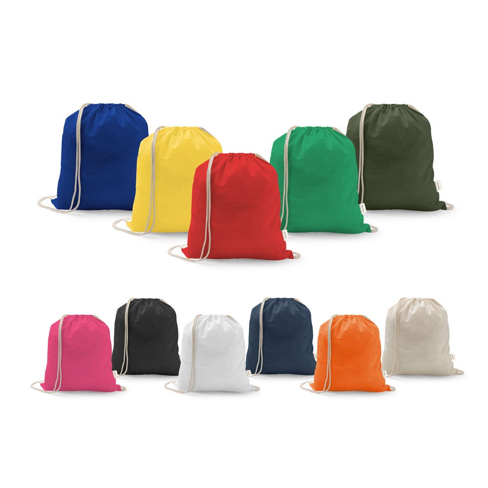 92083_set Sacola tipo mochila em 70% algodão reciclado e 30% poliéster reciclado (140 g/m²) sem tingimento - Imagem 1