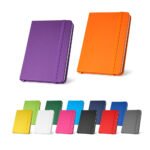 Caderno de bolso em couro sintético com páginas lisas