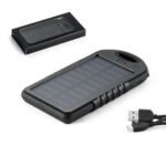 Bateria portátil solar com painel solar e LED em ABS (2.000 mAh)