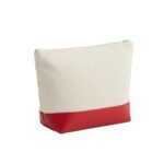 Necessaire de algodão e couro sintético